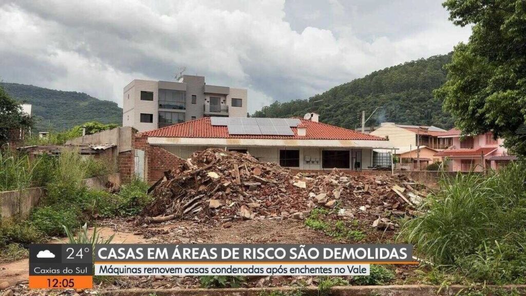 Reconstrução no Vale do Taquari: Demolição de Casas em Áreas de Risco